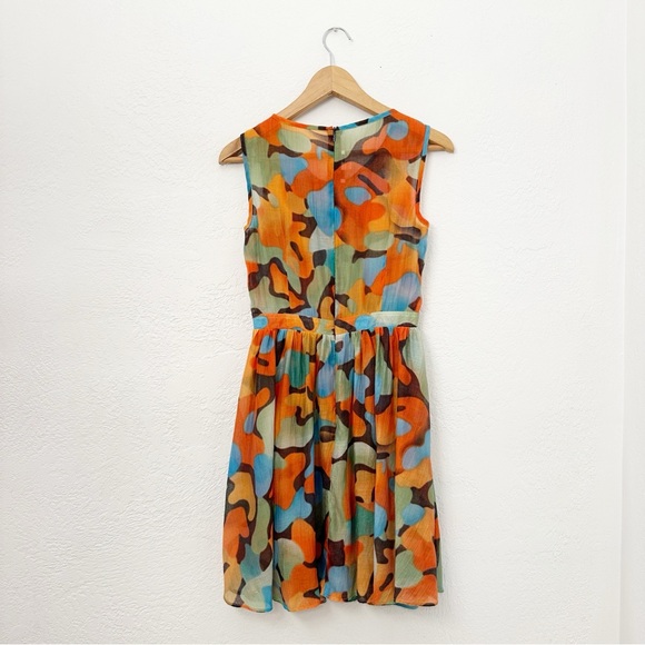 Vintage Modish Kitten Multicolor Dress Abstract Print - Picture 3 of 10